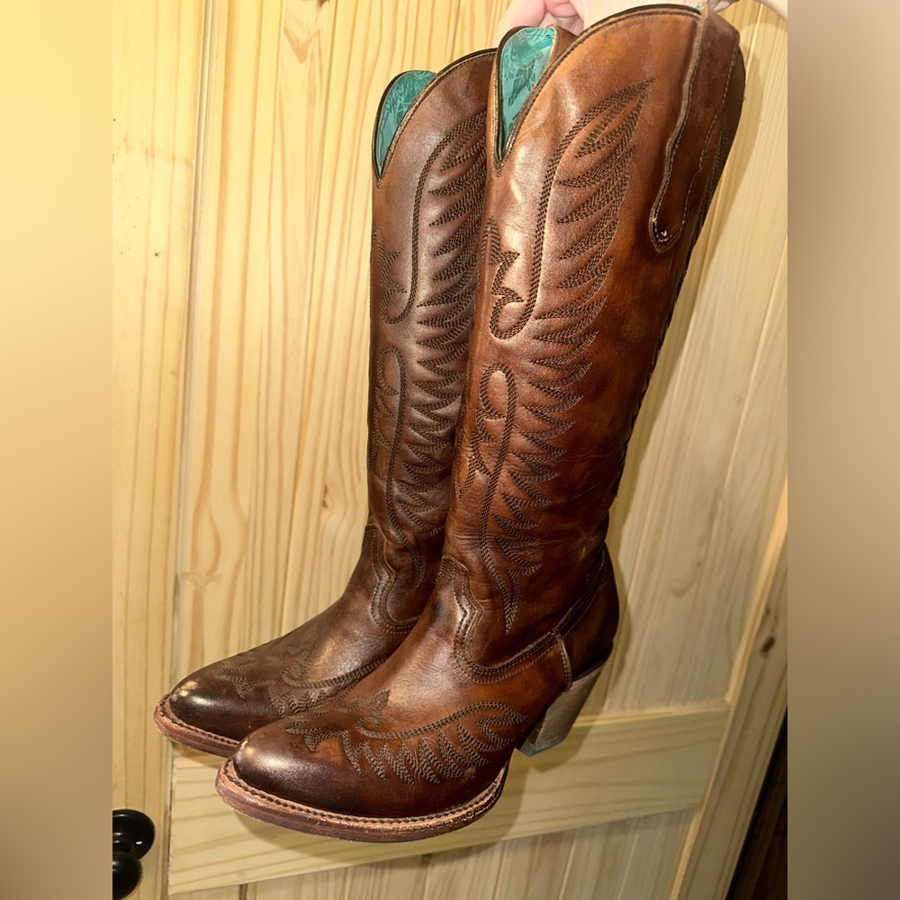 Western brown women’s boots size 8 1/2